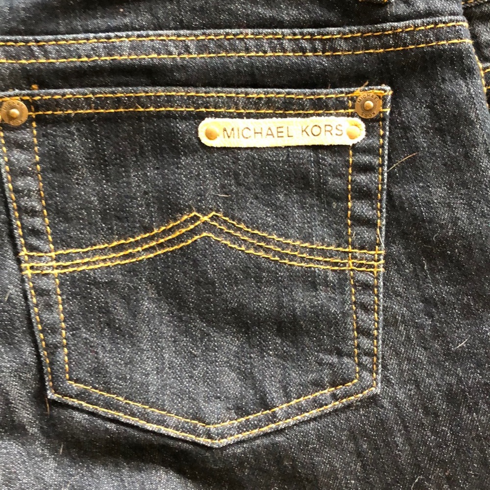 Michael Kors Women's Boot Cut Jeans - Dark Blue - Picture 3 of 3